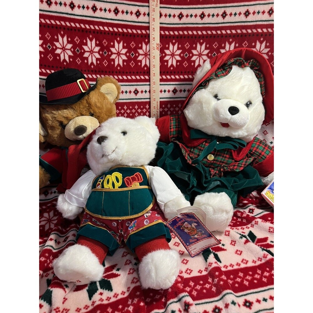 NEW Vintage Kmart CHRISTMAS BEAR Family Teddy Plush Velvet Stuffed 1993, 94, 95 - Picture 11 of 11